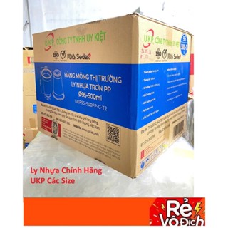 Sỉ THÙNG 1000 Ly Nhựa PP Trơn 360ml 450ml 500ml 650ml 700ml Chính Hãng UKP, Hàng Sạch Có Tiêu Chuẩn. Dùng Nắp Fi 95