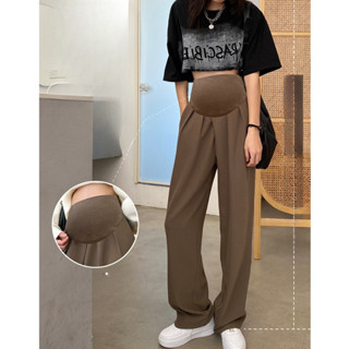 Quần bầu dáng suông rộng rãi, chất liệu Gold Hàn mềm mại, có đáp điều chỉnh by Đầm Bầu Thỏ - Q163