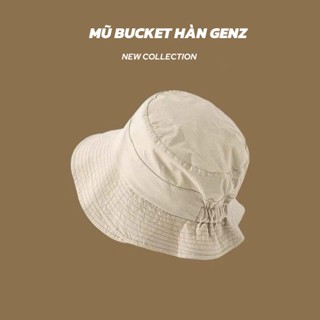  Mũ bucket bo Hàn GenZ che nắng chất cotton mát mịn cao cấp nón đi biển Uzllang siêu xinh 