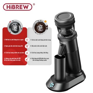 Máy xay hạt cà phê chuyên nghiệp Single Dose, tích hợp 36 chế độ xay thương hiệu Mỹ HiBREW G5 - Công suất 180W