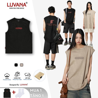 Áo Ba Lỗ Nam Nữ In Trame Họa Tiết Bihgrhn LUVANA Áo Tank Top Sát Nách Cá Tính Cotton Rộng Rãi Thoáng Mát