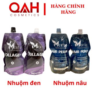 KEM NHUỘM TÓC MENTUS – THẢO DƯỢC PHỦ BẠC + COLLAGEN  700 ml x2  