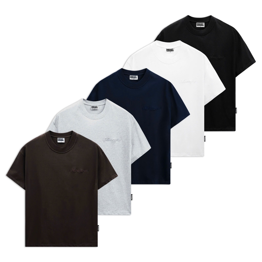 Áo Thun Boxy Neva Kind Of Some Cotton 250gsm Local Brand Nevasome Thêu Nổi Tay Lỡ Form Boxy Rộng Nam Nữ | BigBuy360 - bigbuy360.vn