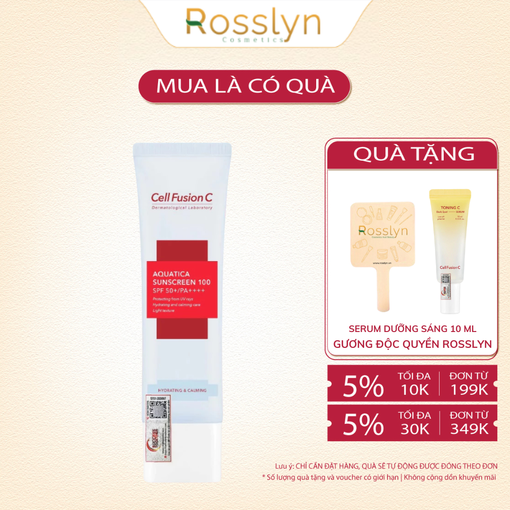 Kem Chống Nắng Cấp Ẩm & Dịu Da Cell Fusion C Aquatica Sunscreen 100 SPF 50+/PA++++