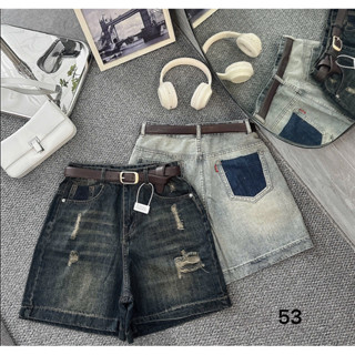 Quần ngố Jean nữ Bigsize 55-90kg phối rách cá tính trẻ trung Ms53M