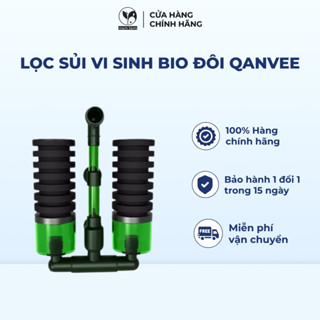 Lọc sủi vi sinh Bio đôi Qanvee QS-100A/200A - Có khoang chứa thêm vật liệu lọc