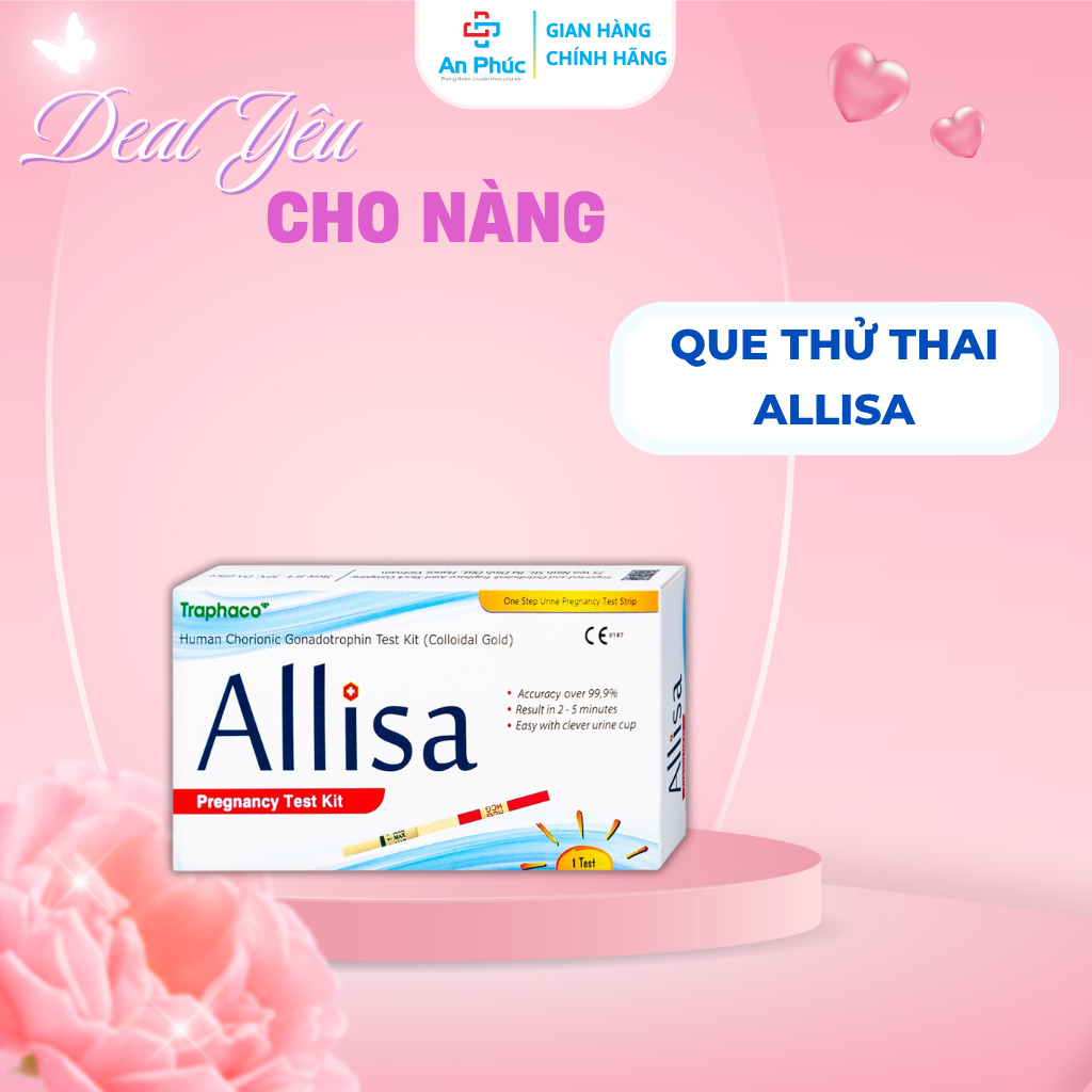 [QUÀ TẶNG KHÔNG BÁN] Que Thử Thai Allisa - Test Thử Thai Dễ Dàng, Chính Xác, Đơn Giản, Phát Hiện Nhanh (Hộp 1 Que Thử)