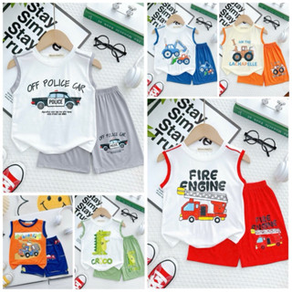 Bộ sát nách bé trai, bé gái chất thun lạnh Minky Mom size 9-26kg in hoạ tiết dễ thương