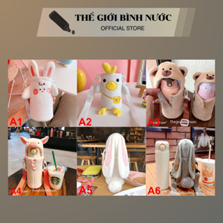 Túi Đựng Bình Nước Giữ Nhiệt Thỏ , Gấu , Khủng Long , Heo , Unicorn T63