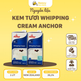 Whipping Cream Anchor – Kem Tươi Đánh Bông – Khối lượng tịnh 1L (Úc/NZ) - Beezy Làm Bánh