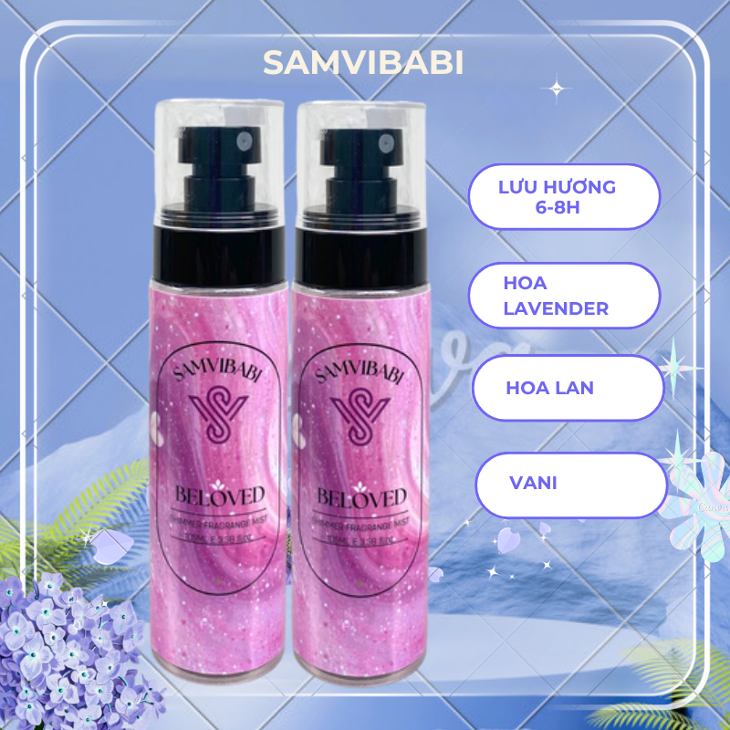    Giảm 50%    Xịt Thơm Body Mist toàn thân nam nữ Samvibabi 105ml lưu hương 6-8h an toàn cho da  mùi hương nhẹ nhàng 