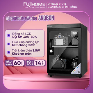  Tủ chống ẩm máy ảnh 30 Lít ANBON nhập khẩu tủ hút ẩm 2 ngăn đồng hồ LED % độ ẩm mút chống xước tiết kiệm điện 