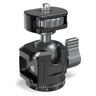 Đầu bi gắn máy ảnh với vít 1/4” kèm khe cold shoe Adapter đế xoay 360° Dành cho Tripod