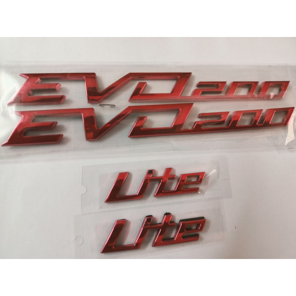 Bộ tem nổi dán xe máy điện vinfast Evo 200 Lite màu đỏ