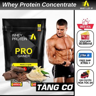 Whey Protein concentrate PRO GAINER túi 1kg, tặng giáo án & thực đơn độc quyền