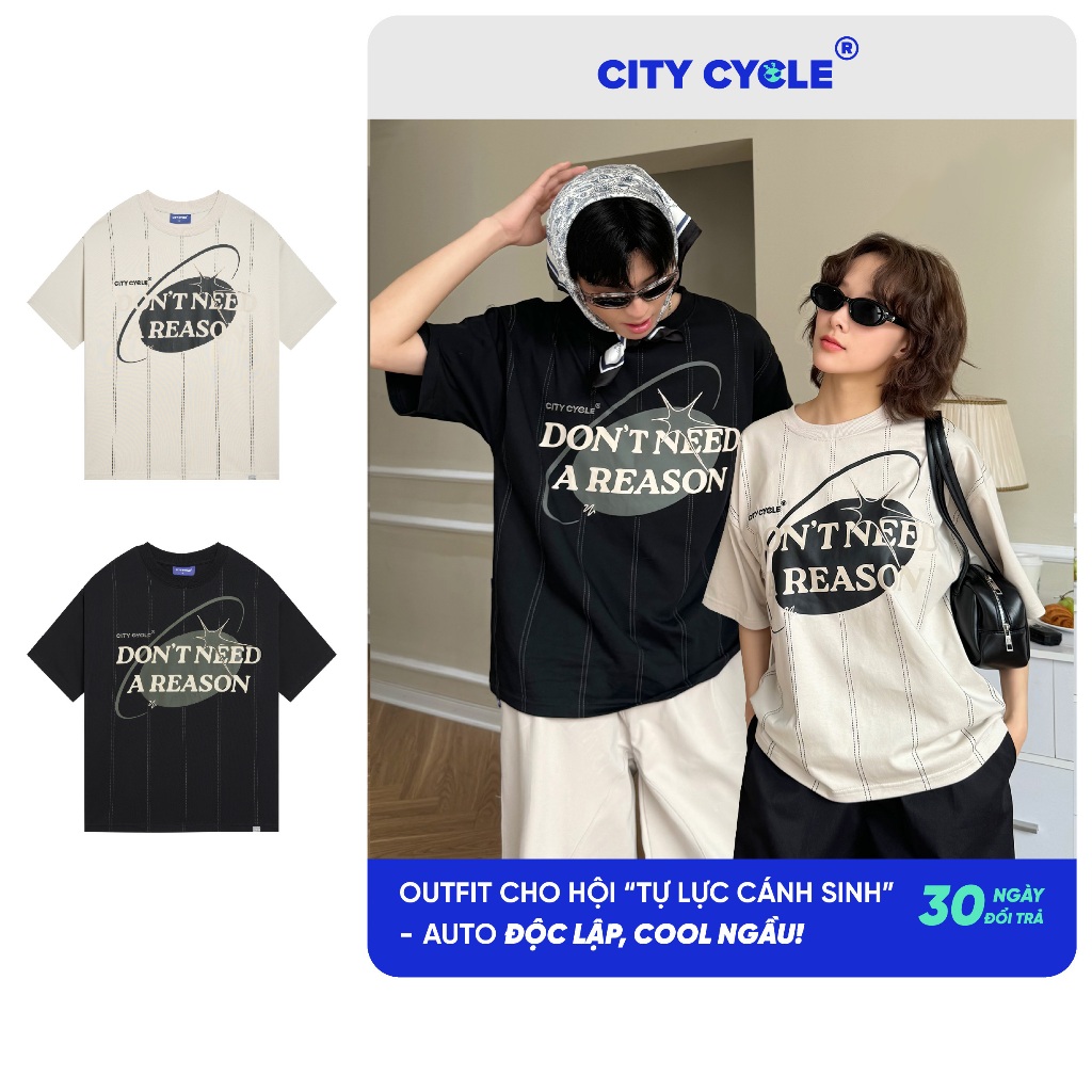 Áo thun phông T Shirt unisex form rộng Local Brand Chính Hãng City Cycle Áo thun Dontneed
