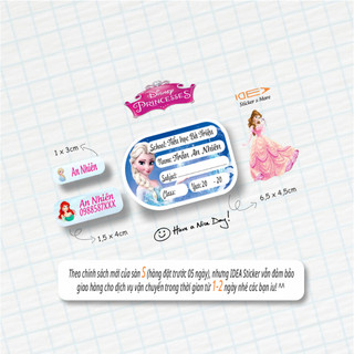 (HỎA TỐC) 15 Nhãn vở PONY in tên riêng