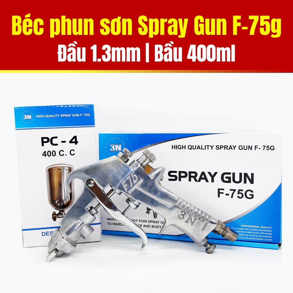Súng phun sơn cầm tay Spray Gun F75G thiết kế cao cấp, sơn phun đều và đẹp