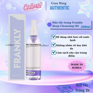Dầu tẩy trang Frankly Deep Cleansing Oil Có Chứa BHA/LHA giúp làm sạch mụn ẩn và mụn đầu đen (200ml)