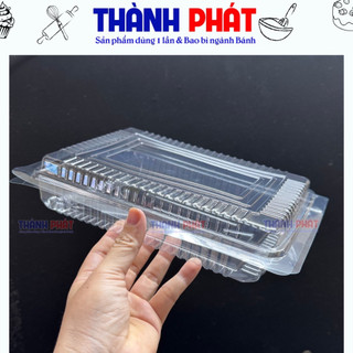  50 Hộp nhựa DTD chữ nhật đựng 1kg đựng mứt hộp đựng khô 