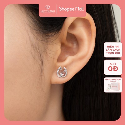 Bông Tai Bạc 925 BTPTB362 Huy Thanh Jewelry