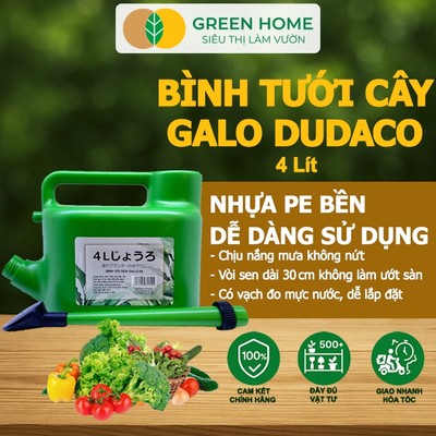 Bình Tưới Cây Vòi Sen GreenHome, Galo Dudaco, 4 Lít, 2 Chế Độ Tưới, Dễ Sử Dụng, Tháo Lắp Dễ Dàng