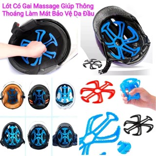 【MotoPlex】Lót mũ nón bảo hiểm Silicon Massage chống nóng, chống xẹp tóc, thông thoáng làm mát, chăm sóc bảo vệ da đầu