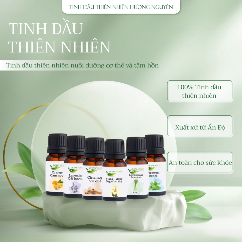 Combo 6 lọ tinh dầu thiên nhiên 10ml ( có thể chọn mùi ), nhỏ gọn tiện lợi, tinh dầu nguyên chất