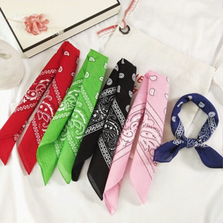   Hỏa Tốc HCM Khăn Bandana hiphop cotton họa tiết basic Streetwear Nam Nữ size 55x55cm thắt nơ cổ,buộc đầu,làm áo,turban 
