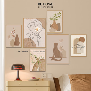 Set 6 Tranh Cô Gái Nghệ Thuật Dán Tường, Trang Trí Phòng Ngủ, Phòng Khách, Spa, Livestream - Behome Decor