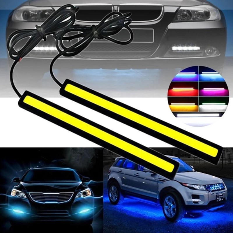 【MotoPlex】Đèn LED COB DC 12V dạng thanh dài dùng làm đèn chạy ban ngày cho xe hơi Chống Thấm
