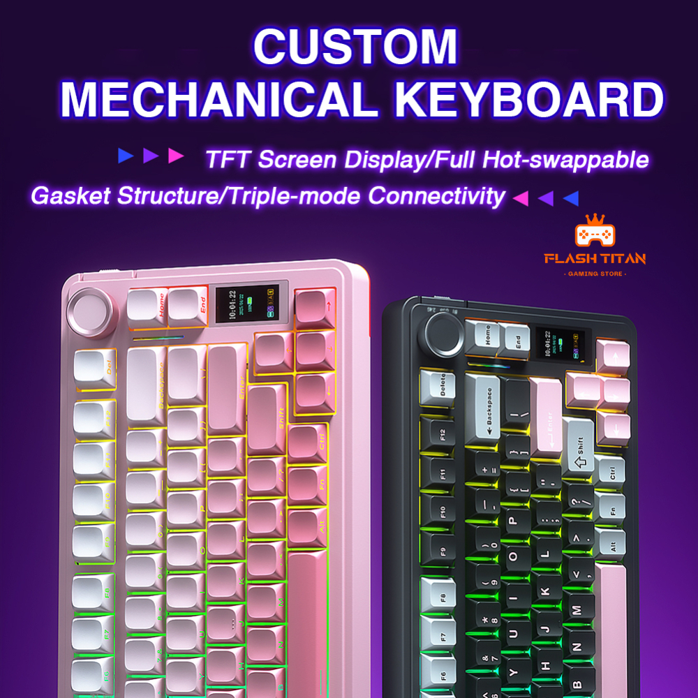 Bàn phím cơ không dây AULA S75 pro - Có màn led tùy chỉnh - LED RGB xuôi - 3 mode kết nối tiện lợi | BigBuy360 - bigbuy360.vn