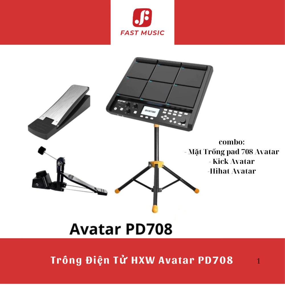Trống Điện Tử HXW Avatar PD708 Cao Cấp Chính Hãng