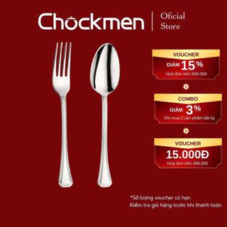 Set 6 Thìa Dĩa CHOCKMEN Inox Cao Cấp Thìa Cơm Dĩa Inox Set Đồ Tây Bộ Đồ Bàn Ăn Đồ Bếp Dày Dặn Sáng Bóng