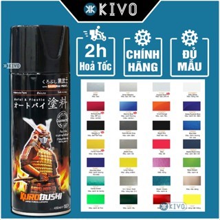 Sơn Samurai Chống Cháy Chịu Nhiệt, Lót, Bóng - Sơn Xịt Đen Nhám, Trắng Sữa, Đỏ, Bạc, Hồng, Xám- Sơn Xe Máy Phun-KIVO