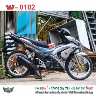 Tem rời Winner X V3 bạc đen mẫu Do.ir - Decal 3 lớp chất lượng cao, bền màu, chống nước (15)