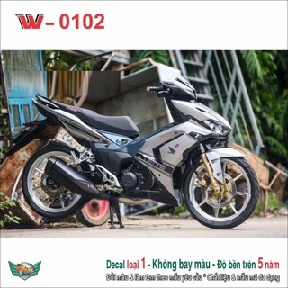 Tem rời Winner X V3 bạc đen mẫu Do.ir - Decal 3 lớp chất lượng cao, bền màu, chống nước (15)
