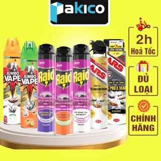 Bình Xịt Côn Trùng Nhật Bản ARS, Raid, Jumbo Không Mùi CHÍNH HÃNG - Diệt Kiến, Muỗi, Gián  - PAKICO