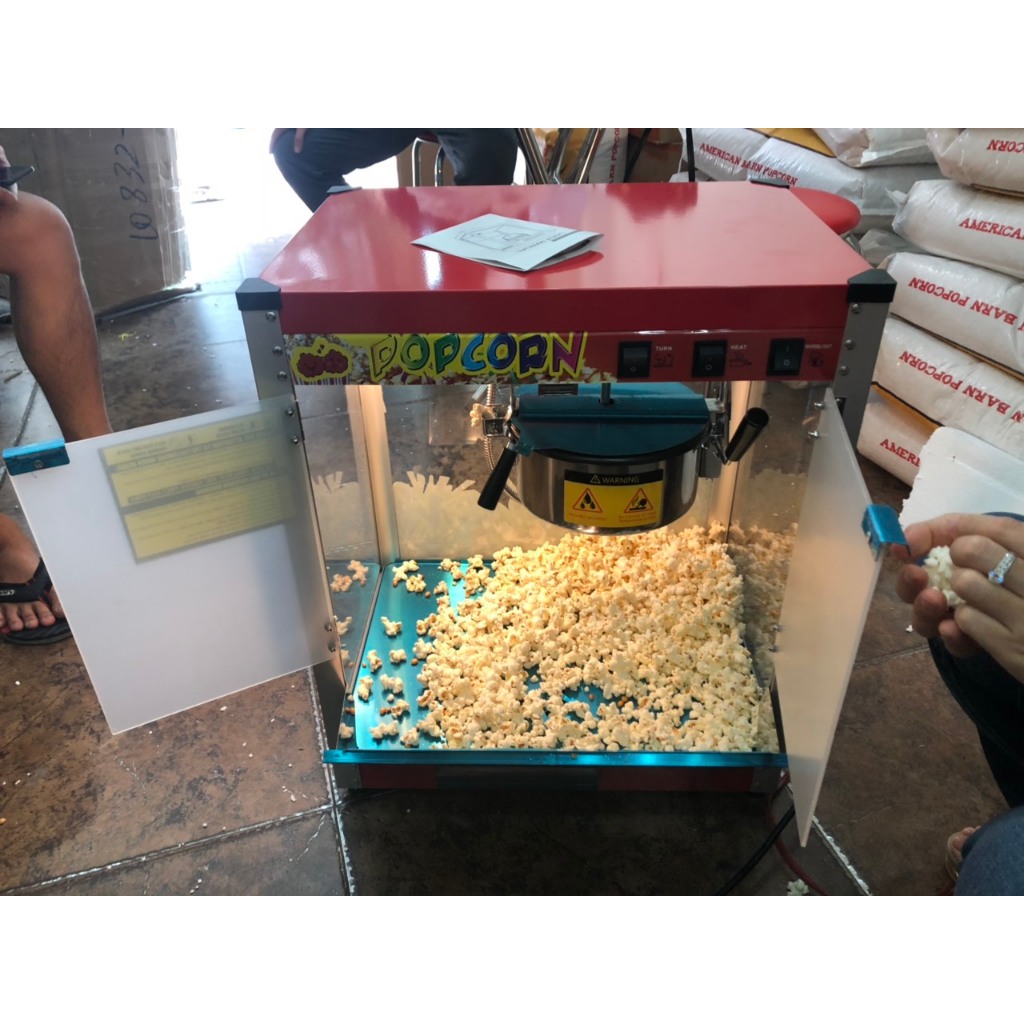 Máy nổ bắp rang bơ, máy làm bắp rang bơ POPCORN tủ kính - LÀM BẮP RANG BƠ NGON TẠI NHÀ