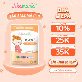 DHA cho bà bầu Akamama - Nhật Bản, hỗ trợ phát triển não bộ & thị giác của bé, viên nhỏ, không mùi vị, dễ uống - 90 viên