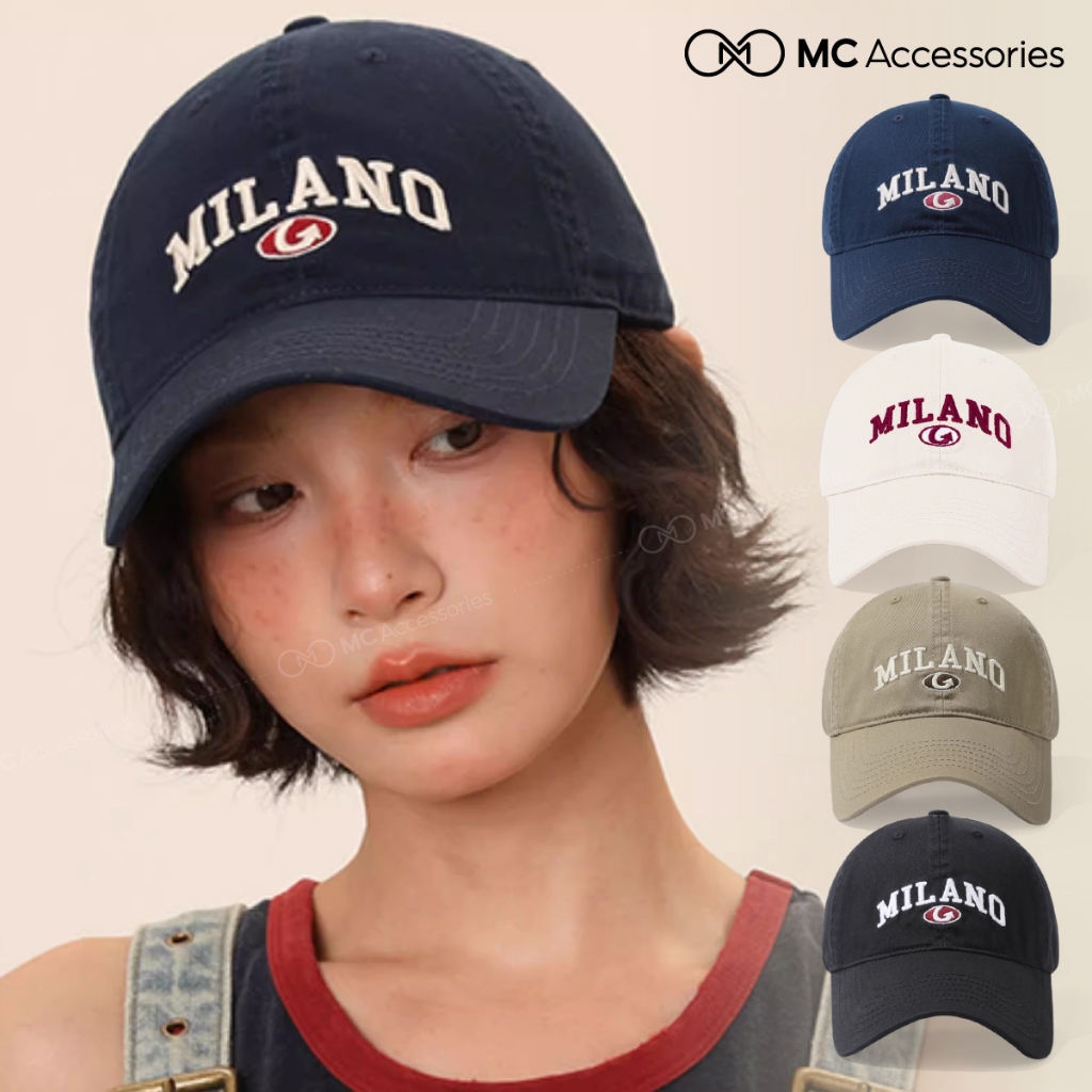 Mũ Lưỡi Trai Thêu MILANO Jussy Official Mũ Nón Nam Nữ Vải Cotton Thoáng Khí Form Mềm Dễ Gấp Gọn Style Hàn
