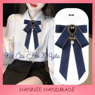 Nơ Cài Áo Thời Trang Nữ, Phụ Kiện Cài Cổ Tinh Tế Cho Áo Sơ Mi & Váy [𝗡𝗴𝗼̣𝗰 𝗧𝗵𝗶̣𝗻𝗵 𝗛𝗮𝗻𝗱𝗺𝗮𝗱𝗲]