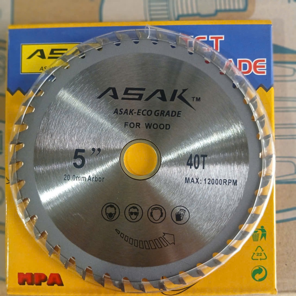 Lưỡi cắt gỗ ASAK 125mm 40 răng