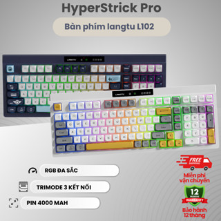 Bàn phím Bluetooth Langtu L102, Kết nối đa thiết bị, LED RGB Gõ êm, pin 4000mAh