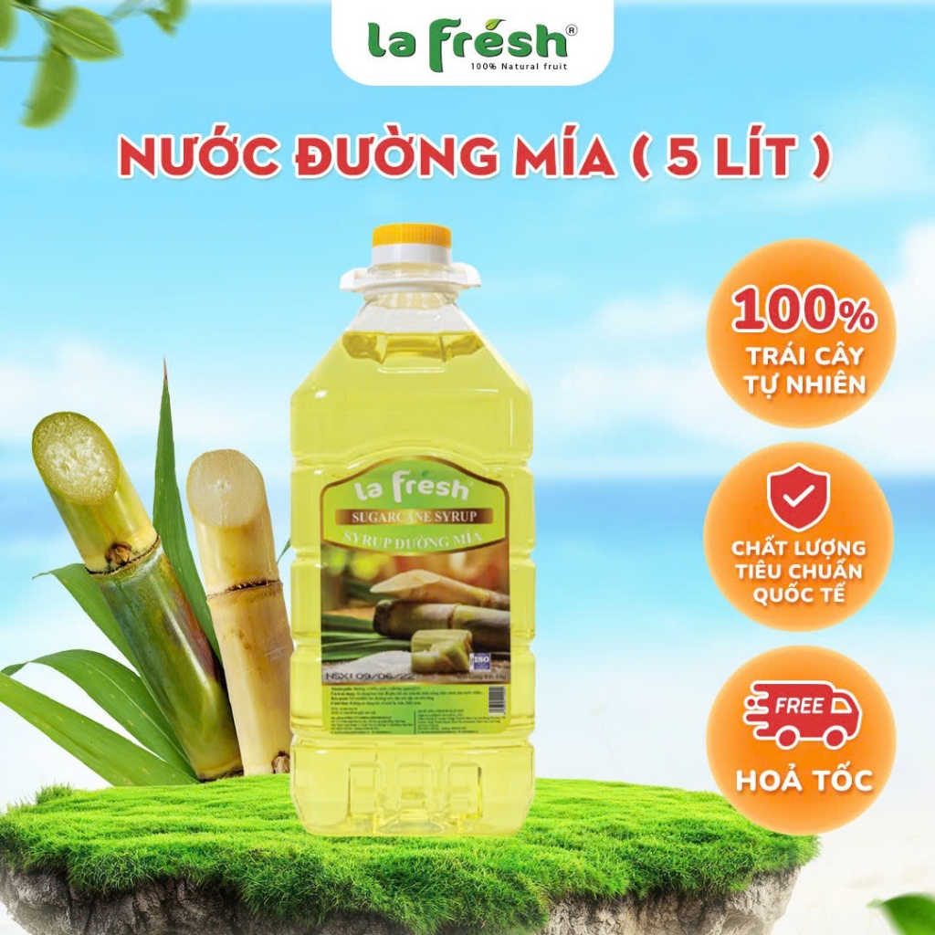 Đường Nước Lafresh Đà Lạt Can 5L - Pha Chế Đồ Uống, Trà Sữa