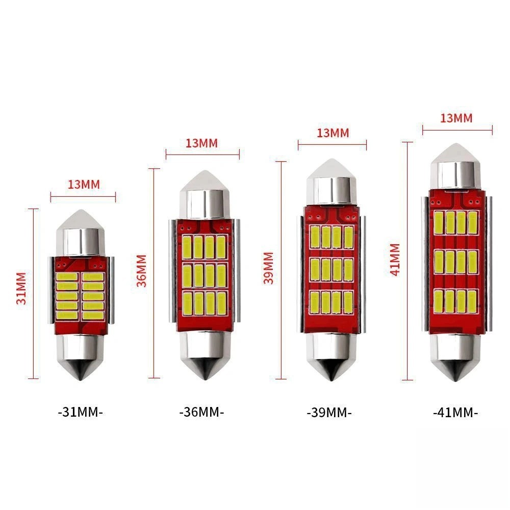 【MotoPlex】Bóng đèn led trần ô tô xe hơi 12v C5W siêu sáng đủ size phù hợp với mọi loại xe