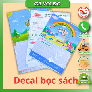 Decal bọc vở trong suốt nhiều size 38x28cm / 43x30c / 47x34cm / decan bọc sách giáo khoa