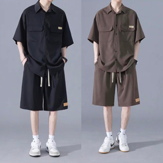 Set Đồ Nam nữ Cổ Polo Chất Liệu Đũi Thái Thoáng Mát, Bộ Quần Áo Nam nữ Form Rộng Không Nhăn