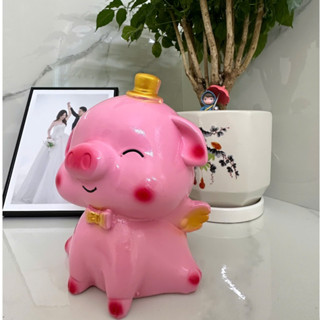 Ống Heo đất tiết kiệm/trang trí/deco thiên thần cánh tiên C20xD15xR13-Tiệm Heo Hạnh Phúc-THHP05