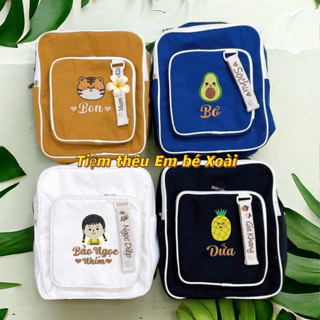 (TẶNG KÈM TAG) Balo cho bé mầm non, balo thêu tên cho bé, balo in tên theo yêu cầu